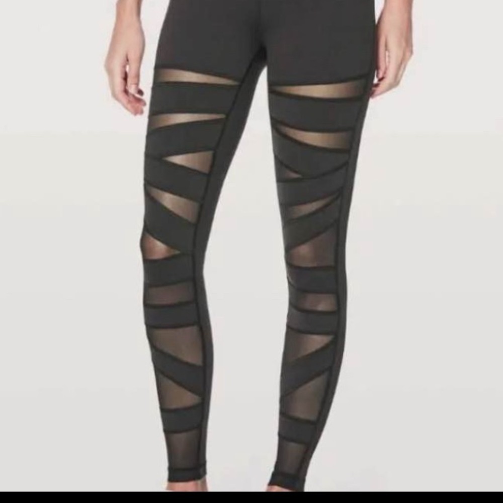 NEW Black Mesh Panel Leggings